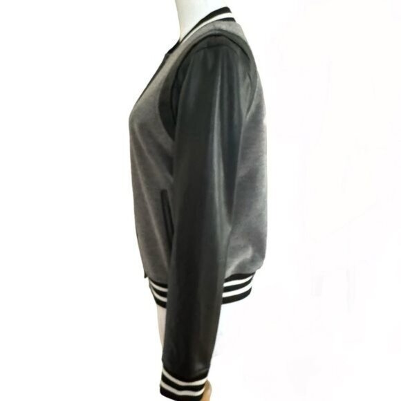 Trouvé Varsity Jacket in Grey Combo Size Medium EUC - Picture 13 of 15